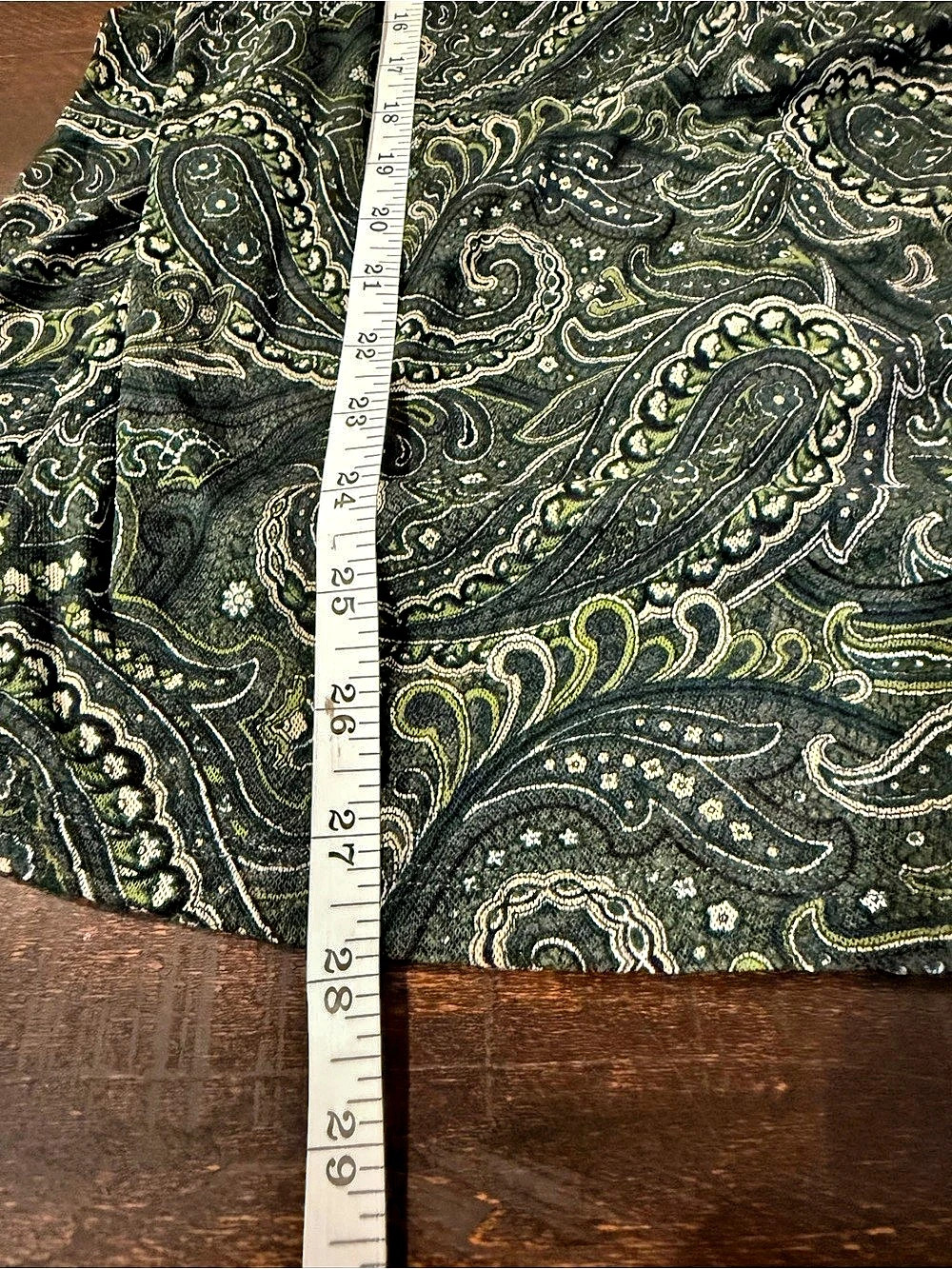 NC International Concepts Woman 1X Green Paisley Faux Wrap V-Neck Long Sleeve To - Picture 10 of 12